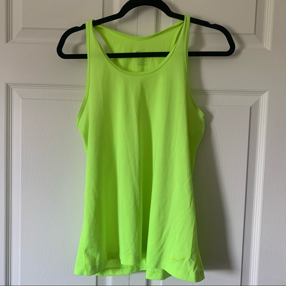 NIKE DRIFIT WOMENS TANK TOP LARGE GREEN
